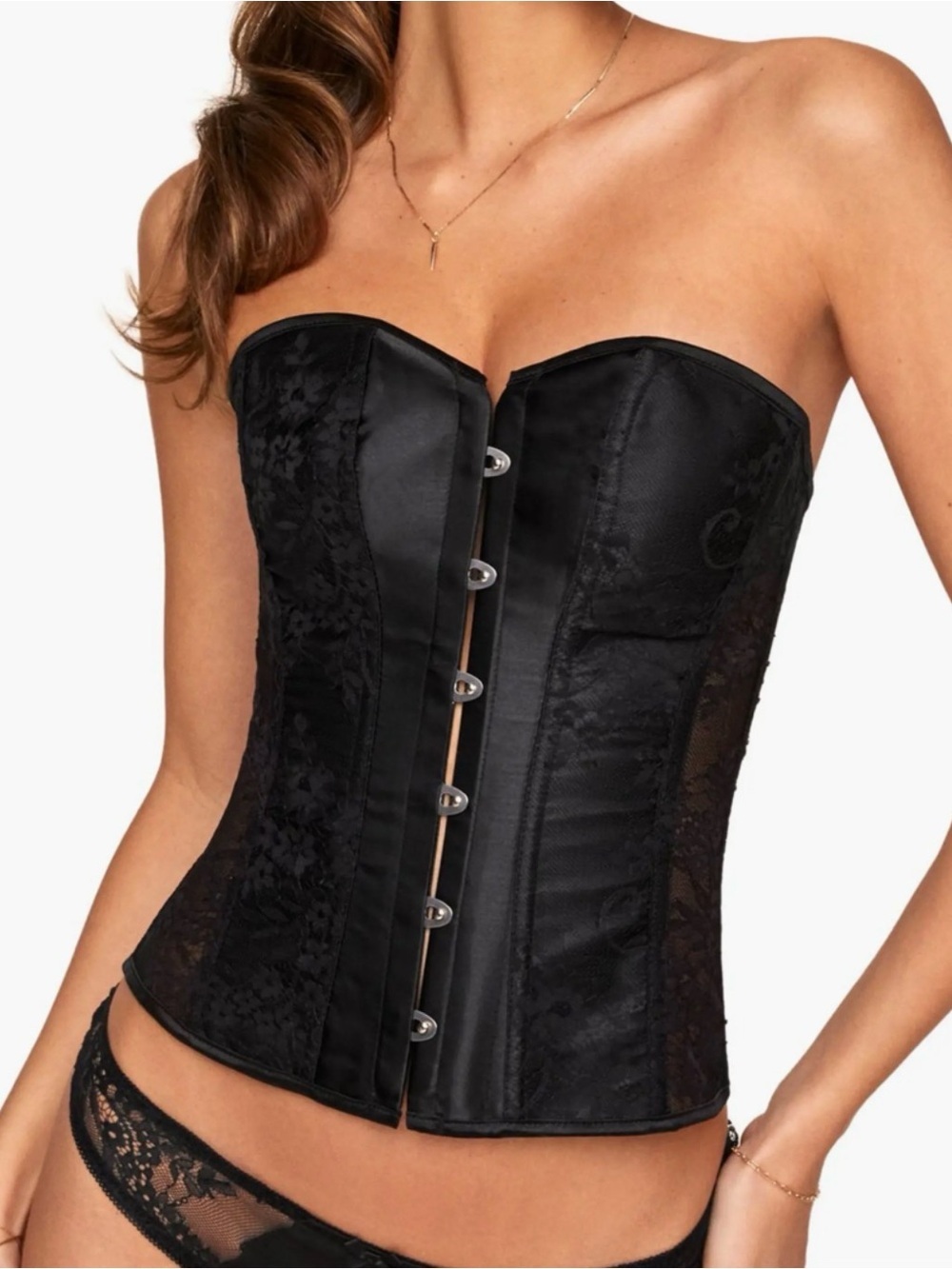NWT Adore Me Ashoka Boned Corset Sheer Lace Size Medium